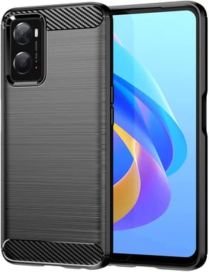 Oppo A76 / A96 4G coque style carbone noir