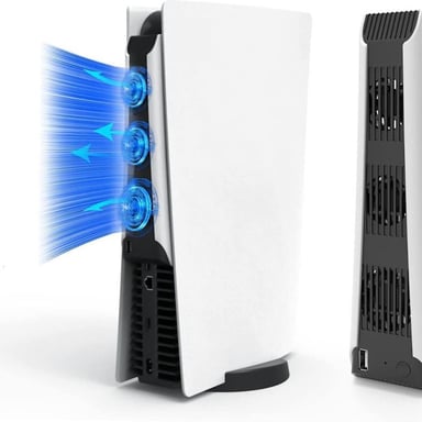 GameBox CO1 ventilateur de refroidissement à pince latérale pour Console Play Station 5 alimentation USB et blanc à très faible bruit