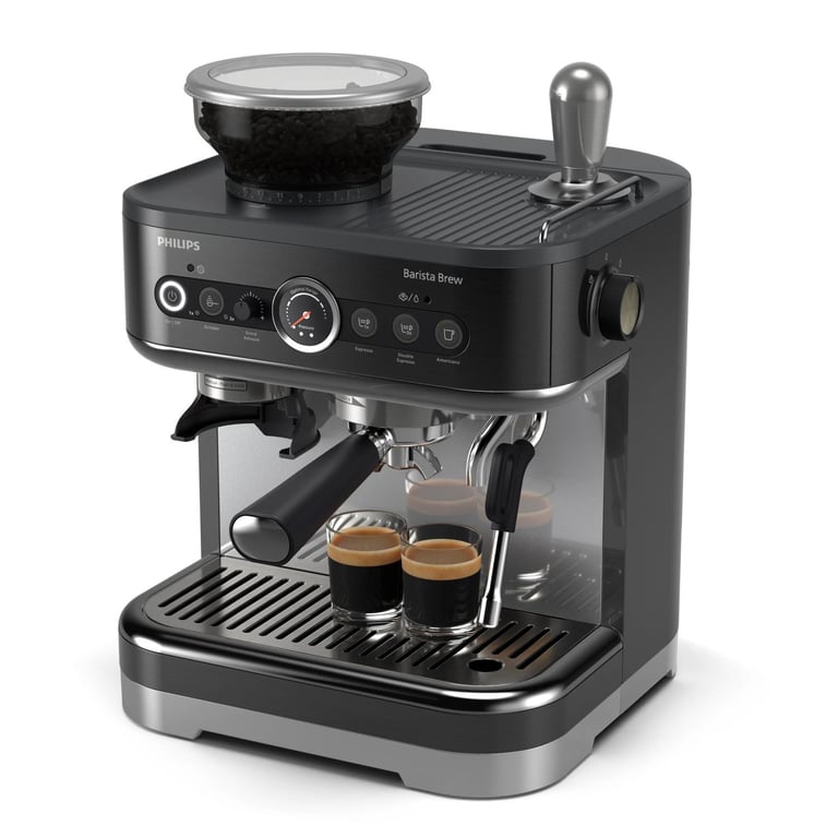 Machine À Expresso Semi-Automatique PHILIPS Barista Brew PSA3218/10 – 15 Bars, Moulin Métal - vue 2