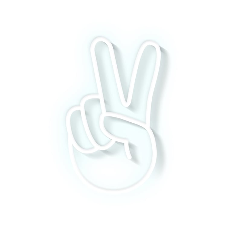 Candyshock LED Décorative Victoire – Néon LED sur Plexi USB A Fixation Murale Incluse Neuf