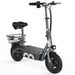 Patinete eléctrico plegable iScooter F2 de 500 W con asiento para adultos, patinete eléctrico de 10 pulgadas con cesta y pedales anchos, 36 V y 7,8 Ah
