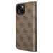 Guess Funda Folio para iPhone 14 Printed 4G Trendy Marrón