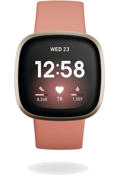 Bracelet connecté Fitbit Versa 3 AMOLED 40 mm GPS - Or