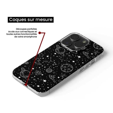Funda de silicona - Compatible con Samsung Galaxy M55 5G - diseño galaxy draw