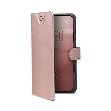Celly Wally One XL funda para teléfono móvil 12,7 cm (5'') Libro Rosa