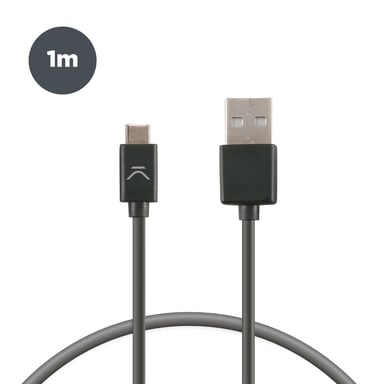 Ksix BXCUC03 câble USB USB 2.0 1 m USB C USB A Noir - Neuf