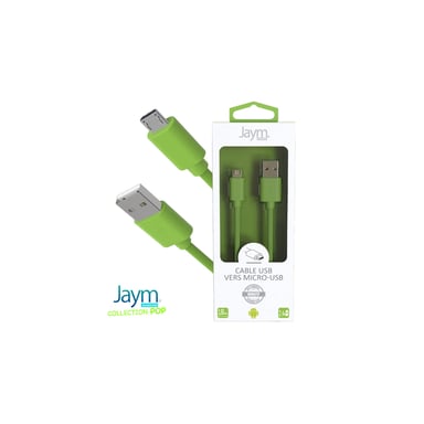 Cavo da USB a Micro-USB 2,4A - 1,5 metri - Collezione POP - Verde
