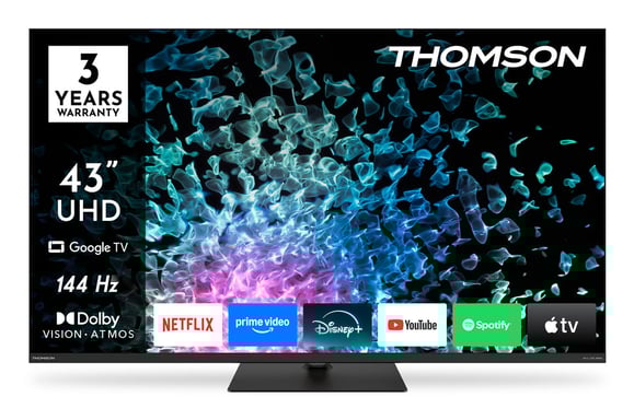 Thomson 43MG7C15 Televisor 109,2 cm (43'') 4K Ultra HD Smart TV Wifi Negro 320 cd / m²