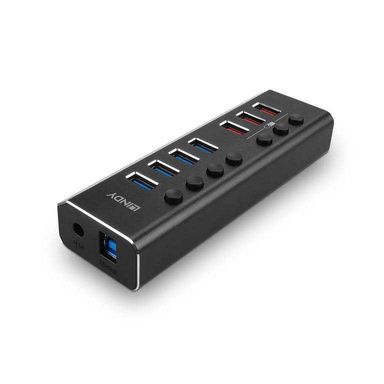 Lindy 43371 hub & concentrateur USB 3.2 Gen 1 3.1 Gen 1 Type B 5000 Mbit/ Neuf - vue 3