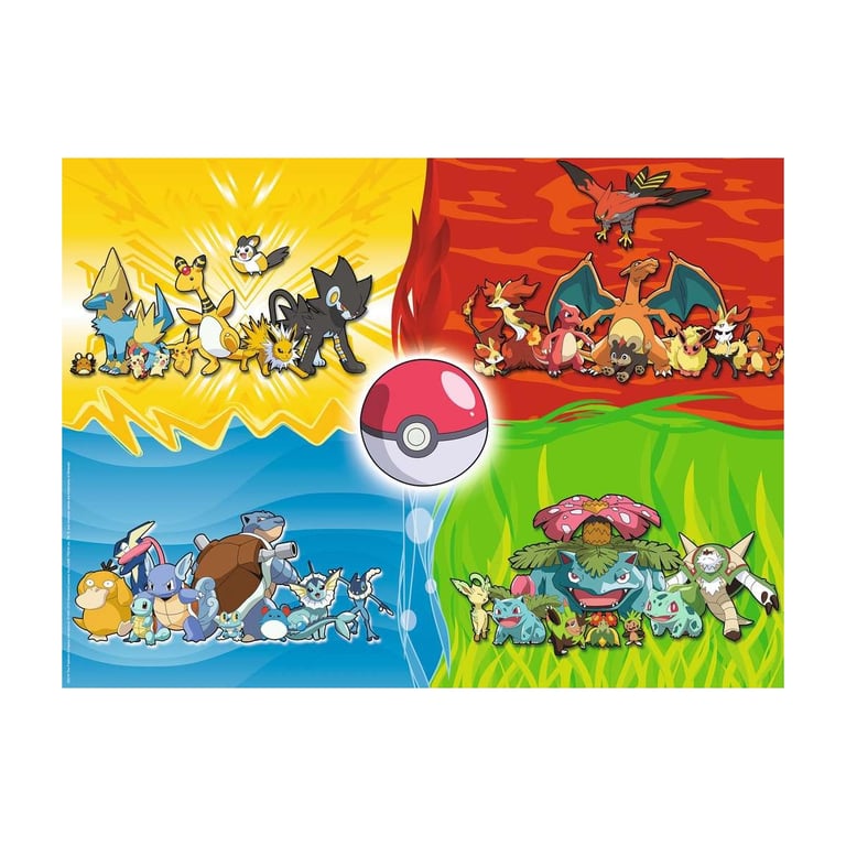 Puzzles 150 pièces : Les différents types de Pokémon Ravensburger France - vue 5