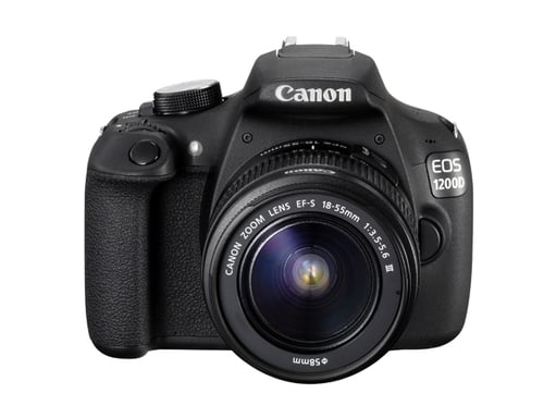 Canon EOS 1200D + EF-S 18-55 mm Kit d'appareil-photo SLR 18 MP CMOS 5184 x 3456 pixels Noir