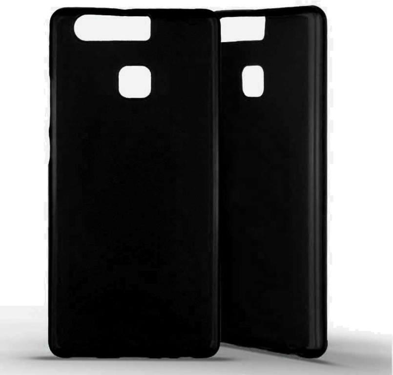Coque silicone unie compatible Givré Noir Huawei P9