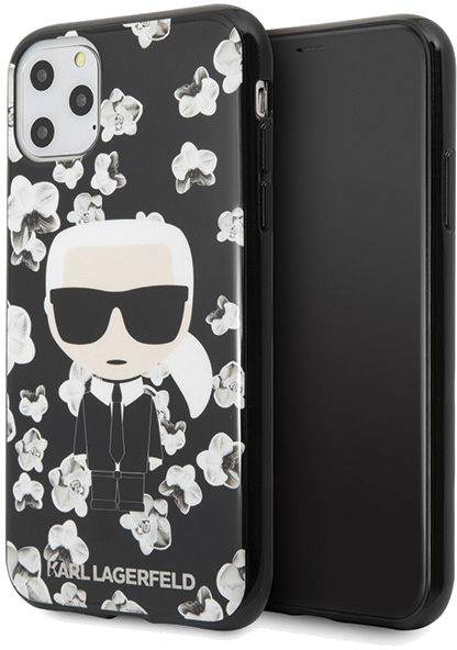Étui Karl Lagerfeld pour iPhone 11 Pro noir Fleur Iconique Karl