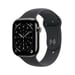 Watch Series 11 (2025) GPS + Cellulaire Boitier de 46mm en Titane Ardoise avec bracelet sport, Noir - S/M