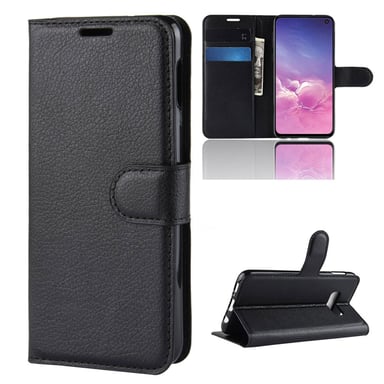 Coque Portefeuille pour ''SAMSUNG Galaxy S10e'' Simili-cuir Rabat Protection (NOIR)