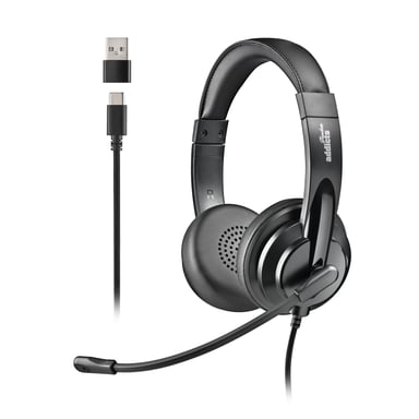 Auriculares NGS VOX605 USB- con Micrófono- USB- Negros