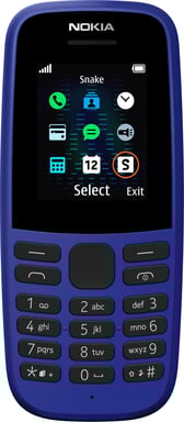 Nokia 105 4,5 cm (1.77'') 74,04 g Azul Característica del teléfono