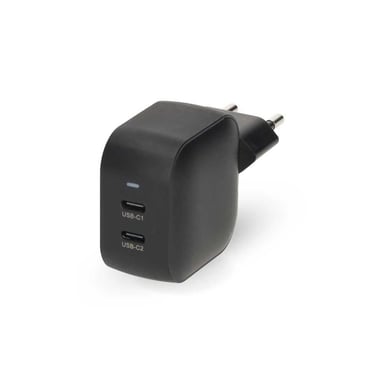 Chargeur mural NEDIS WGCHA35WBK 35W GaN 2x USB-C PD3.0 Noir