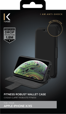 Robusto guscio fitness per Apple iPhone X/XS, nero