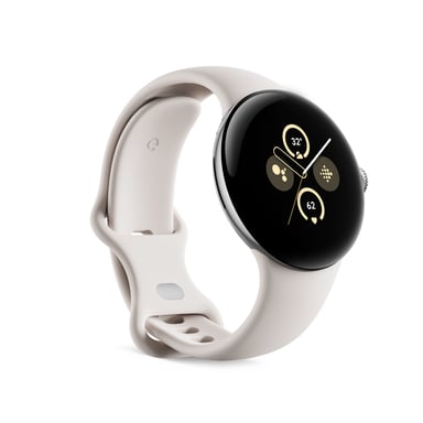 Google Pixel Watch 2 AMOLED 41 mm Numérique Écran tactile Argent Wifi GPS (satellite), blanc