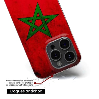 Coque en silicone - Compatible Xiaomi Redmi 14C 4G - design drapeau maroc