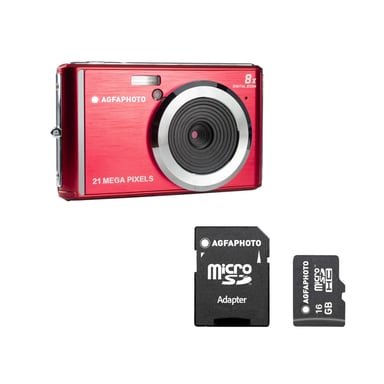 AGFA PHOTO Realishot DC5200 - Appareil Photo Numérique Compact, CMOS 21MP, Écran LCD 2,4'', Zoom Digital 8x, Vidéo HD 720p, Batterie Lithium, Cartes SD, Modes Scène