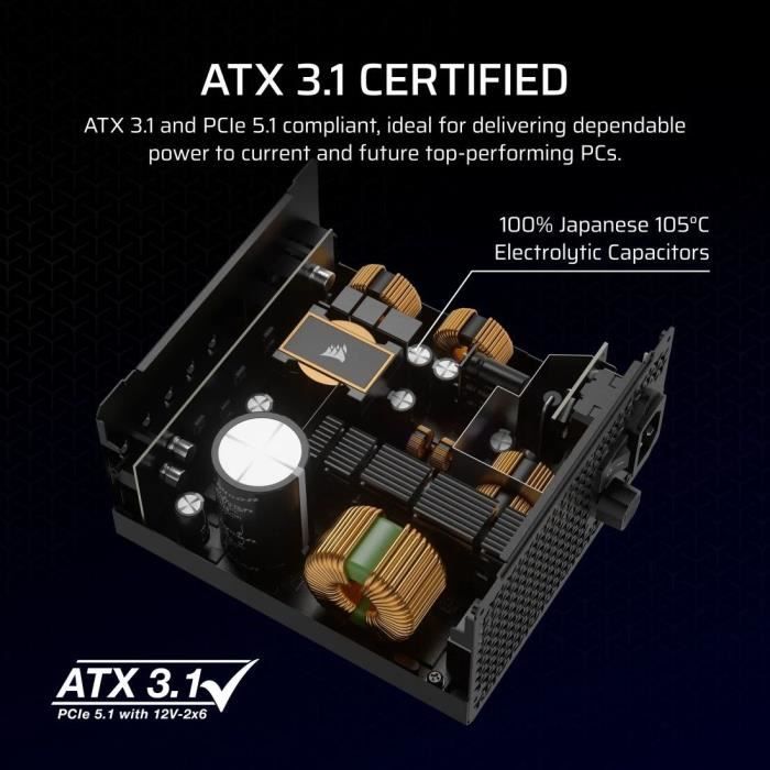Corsair ATX 80+ Gold RM750X Shift - vue 7