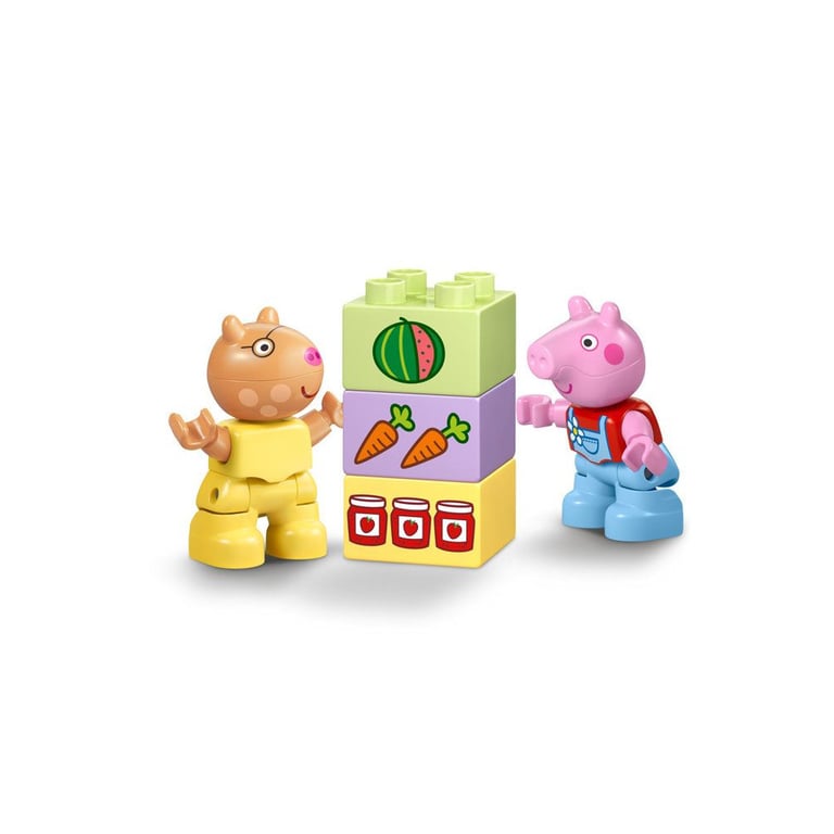Set de construction DUPLO LEGO Peppa Pig Tracteur et Marché 18 pièces Rouge - Neuf