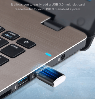 Adaptateur USB 3.0 (mâle) vers USB-C (femelle) Black