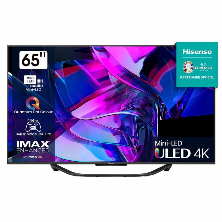Hisense 65U7KQ TV 165,1 cm (65 ) 4K Ultra HD Smart TV Wifi Noir 1000 cd/m² - Neuf