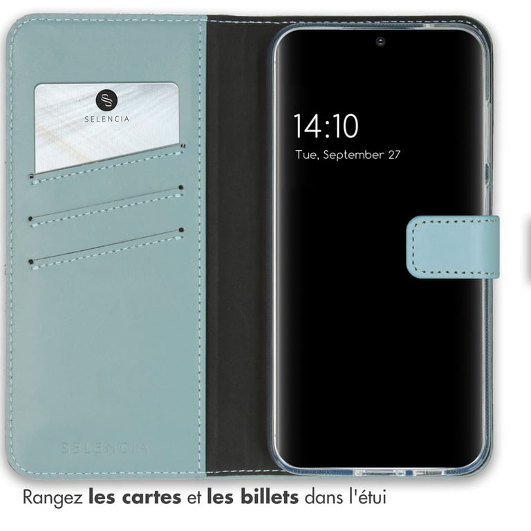Selencia Étui de téléphone en cuir véritable pour Samsung Galaxy S23 FE Neuf - vue 6