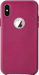 Coque en Cuir Véritable Fabriquée à  la Main pour Apple iPhone X, Rose Fuchsia