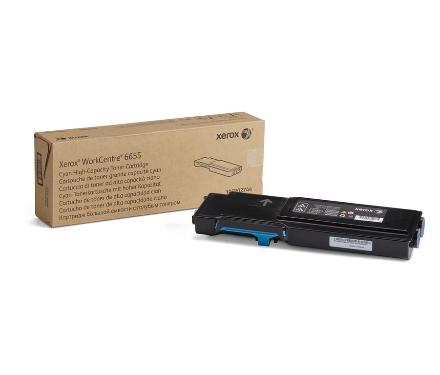 Xerox Cartouche de toner Cyan de Grande capacité WorkCentre 6655/ 7500 pages 106R02744 - vue 2