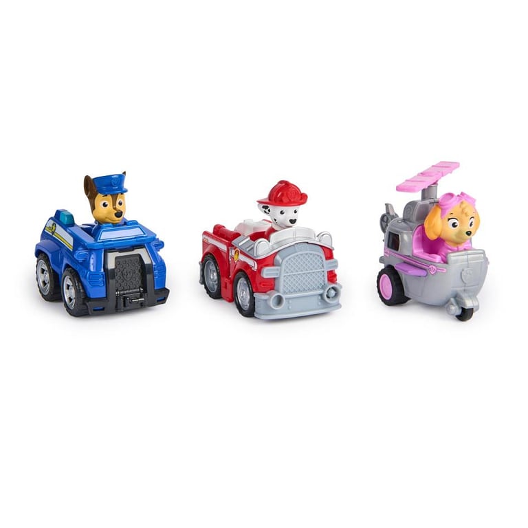 Pack de 3 Véhicules de Secours Rétro Friction - La Pat' Patrouille - Neuf