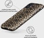 Burga Tapa trasera para iPhone 12 Tough Motifs Player Léopard