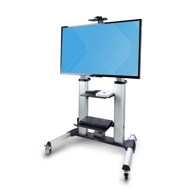 StarTech.com Support chariot à roulettes pour TV de 60 à 100 avec 2 étagères - vue 3