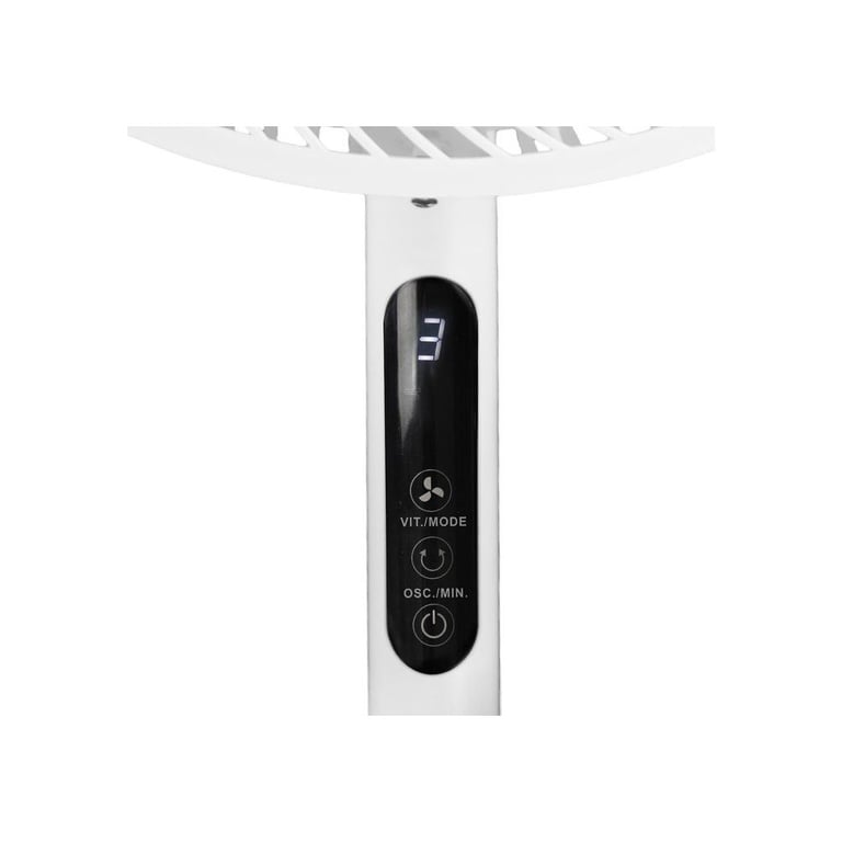 Ventilateur sur pied 2-en-1 OCEANIC 45 W 40 cm 3 vitesses Hauteur réglable 69-120 cm Télécommande Blanc - Neuf