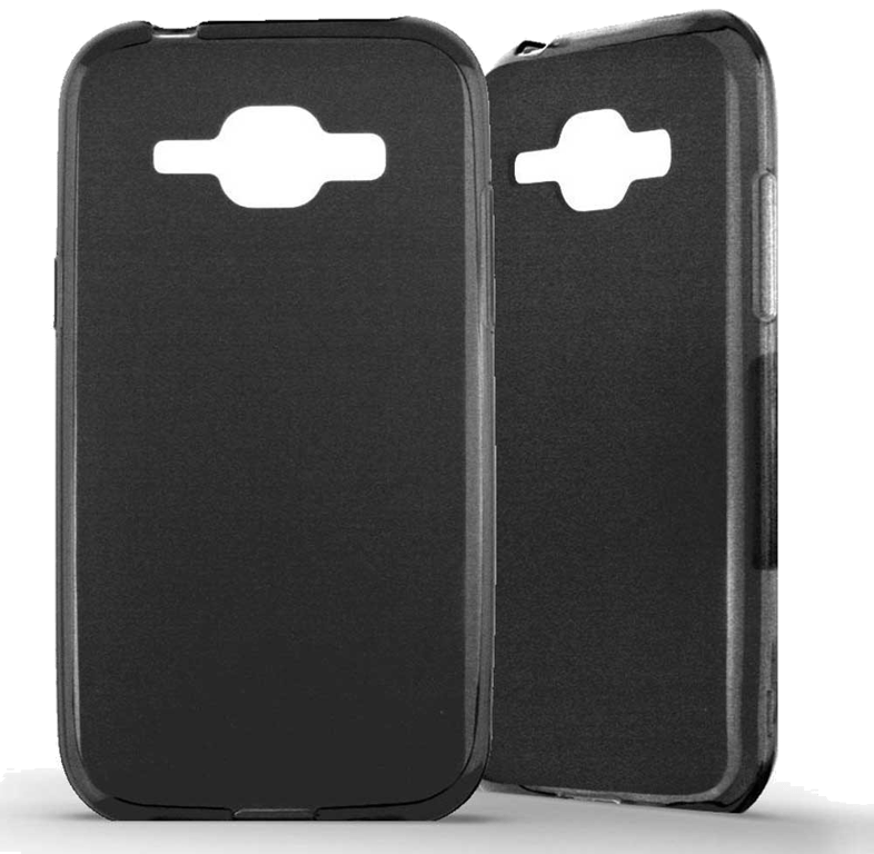 Coque silicone unie compatible Givré Noir Samsung Galaxy J1 2015
