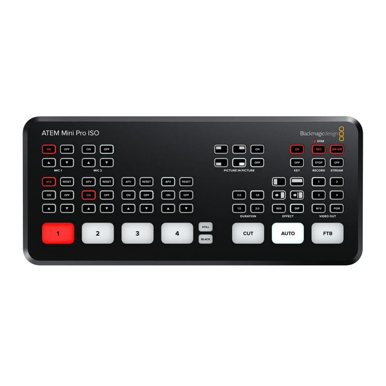 Mélangeur Vidéo Blackmagic Design ATEM Mini Pro ISO – 4 Entrées HDMI, Enregistrement ISO - vue 3