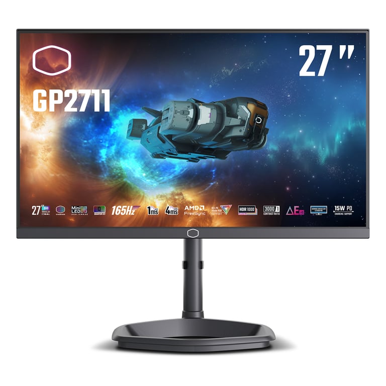 Cooler Master GP2711 27 QHD 165HzMiniLED VAHDRUSB CKVMFS - vue 2