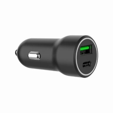 Gembird Chargeur Allume Cigare 1x USB-C + 1x USB-A 20W (Noir)