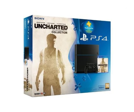 Consola PS4 500GB + Uncharted: The Nathan Drake Collection + PS Plus 3 meses