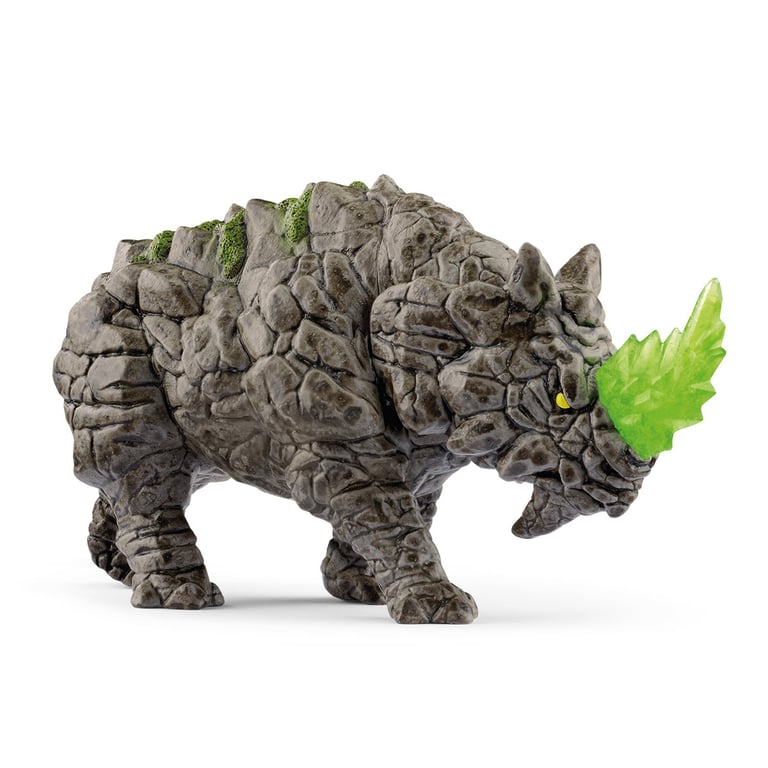 Rhinocéros de pierre Figurine fantastique Monstre Mythique et Puissant avec une Tête Mobile Jeu Imaginatif pour Garçons et - vue 3