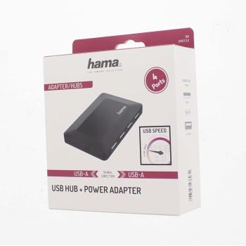 Hama 00200122 Hub e concentratore USB 2.0 480 Mbit/s Nero