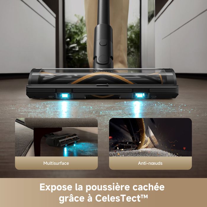 Dreame Z10 Aspirateur Balai sans Fil 24kPa 210AW 90min d¿autonomie Filtration 99 99% HEPA H14 détection poussière réglage Auto de ¿Aspiration multisurface Anti n?uds - vue 4
