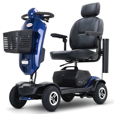 Patinete eléctrico Sweetrich MAX PLUS, motor 300W, batería 24V 20Ah, velocidad máxima 6 km/h. Alcance 25 km, azul