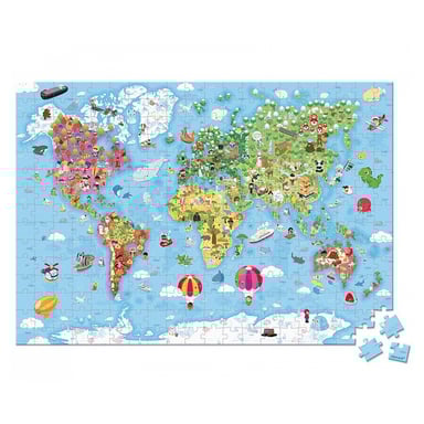 Puzzle gigante del mundo - 300 piezas para niños