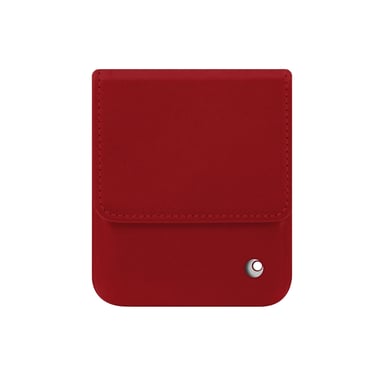 Pochette cuir avec rabat Samsung Galaxy Z Flip6 -  - Rouge - Cuir lisse