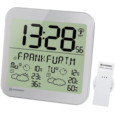 Bresser mytime meteotime orologio da parete lcd argento 4cast