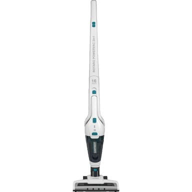Leifheit Rotaro PowerVac 2in1 Aspiradora escoba 2 en 1 Batería Secar EPA Sin bolsa Negro, Azul, Blanco